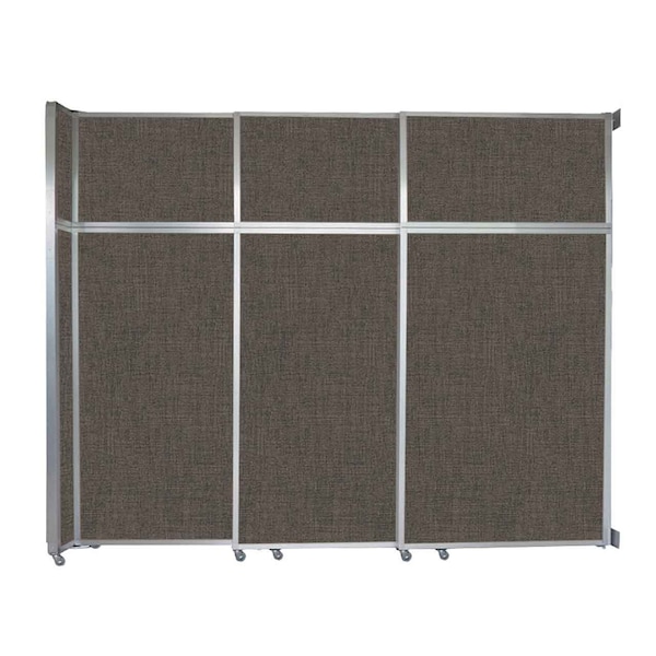 Operable Wall Sliding Room Divider 9'9" x 8'5-1/4" Mocha Fabric